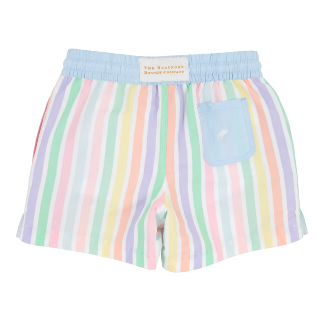 Tortola Swim Trunks - Southampton Stripe/Worth Ave White from Anderson Parker