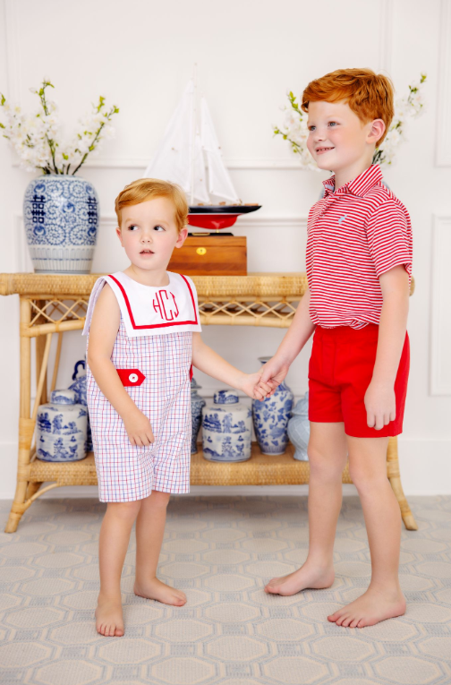 Townes Top Sail Jon Jon - Woven Yarn - Lake Powell Plaid/Worth Ave White from Anderson Parker