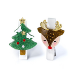 Tree Reindeer Glitter Hair Clips from Anderson Parker