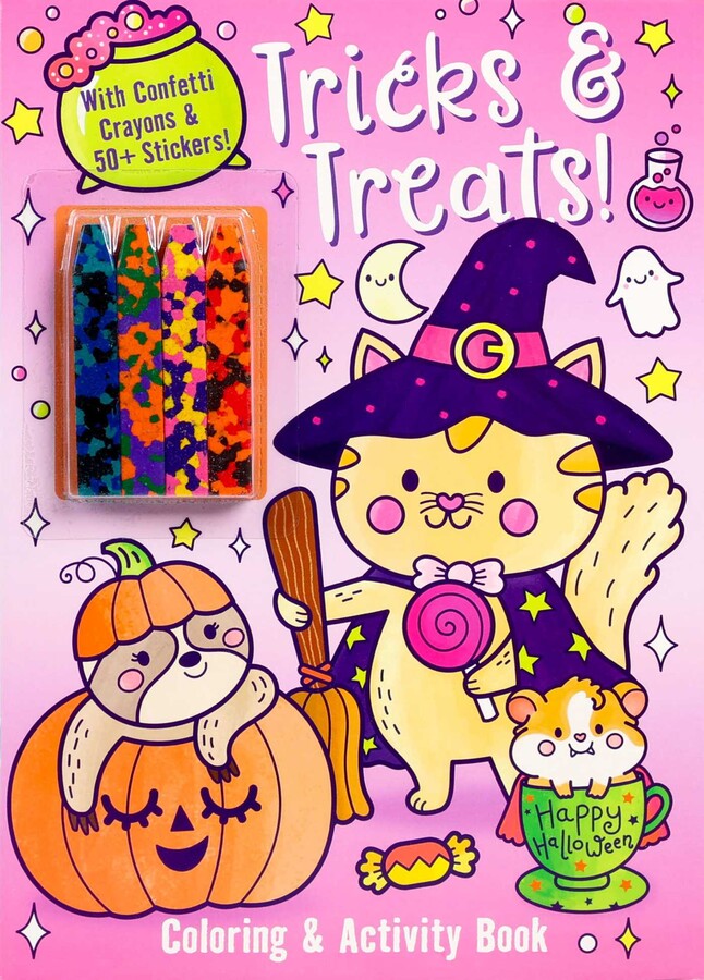 Tricks & Treats! Coloring & Activity Book with Confetti Crayons & 50+ Stickers! from Anderson Parker