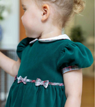 Velvet Waist Dress With Plaid Bows from Anderson Parker