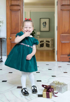 Velvet Waist Dress With Plaid Bows from Anderson Parker