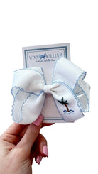 Via Clip Bow - Lt. Blue Palm Tree from Anderson Parker