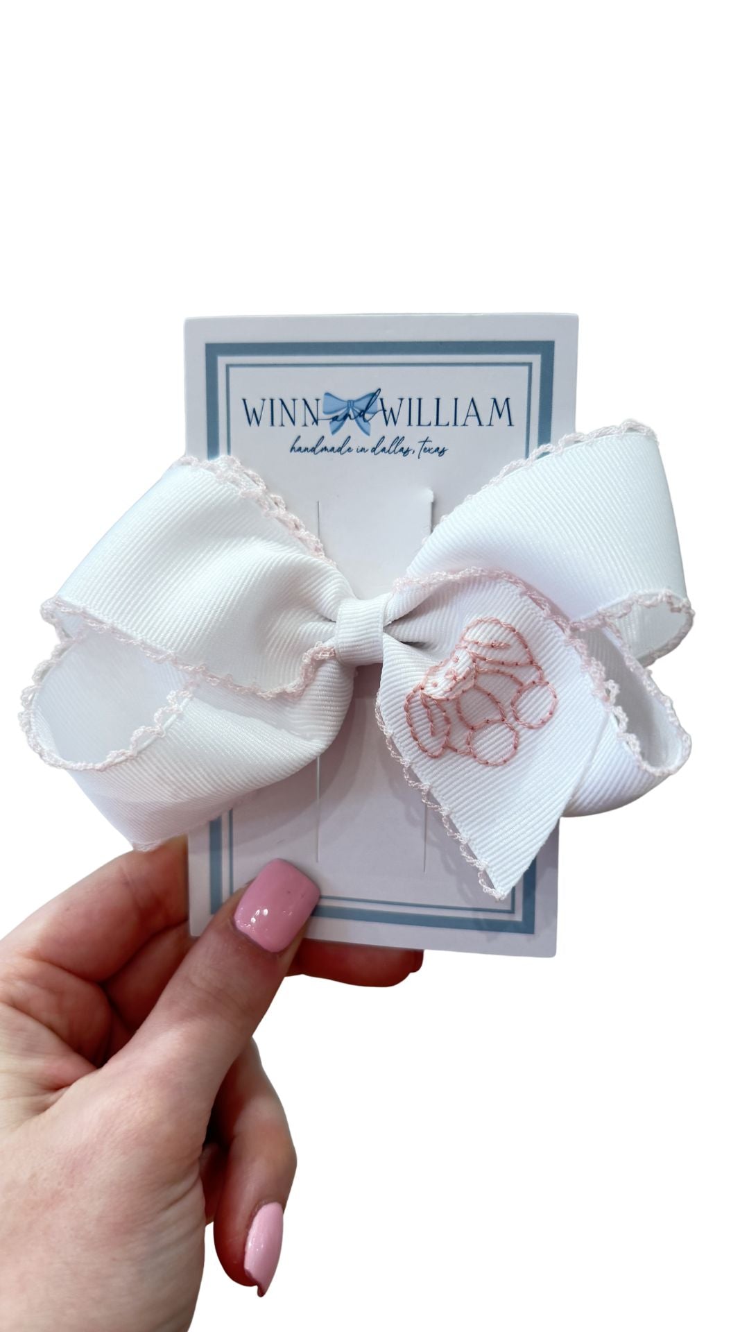 Via Clip Bow - Pink Bunny from Anderson Parker