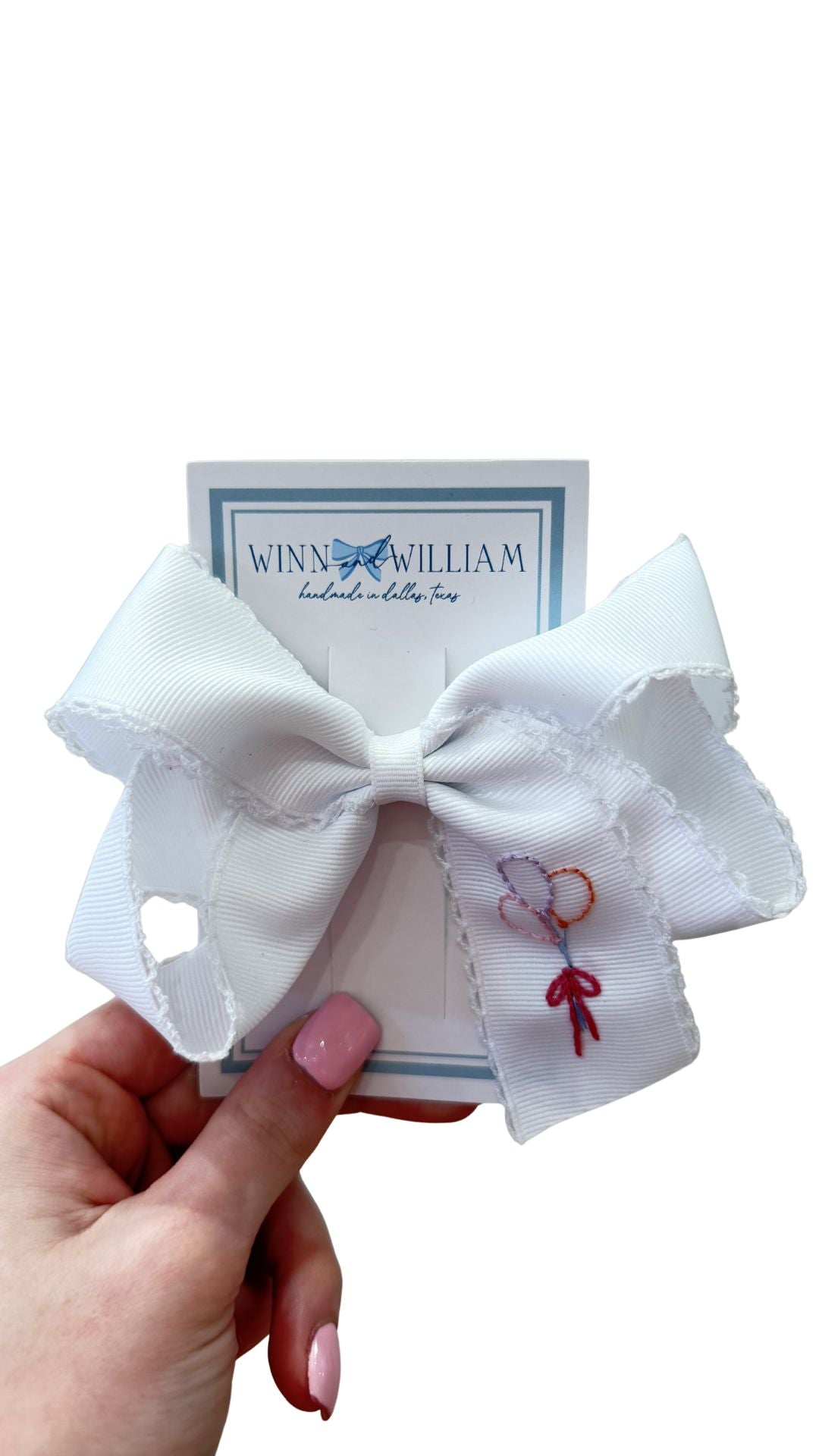 Via Clip Bow - White Balloon from Anderson Parker