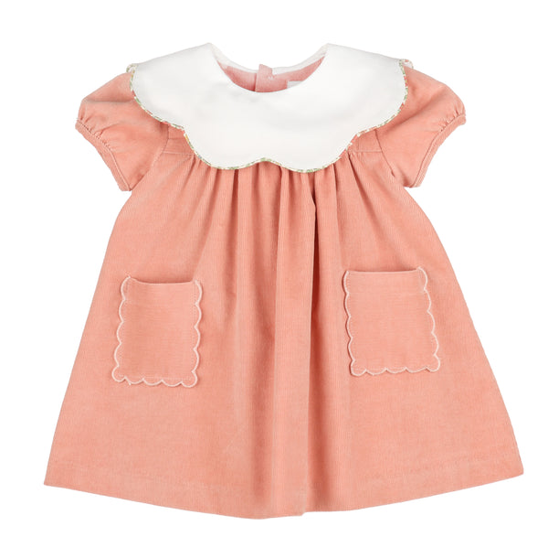 Vintage Cords Scallop Dress - Pink from Anderson Parker