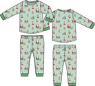 Vintage Reindeer & Santa Uni - Long Sleeve Loungewear Set from Anderson Parker