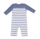 Vintage Stripe - Blue - Romper W/ Contrast Sleeves from Anderson Parker