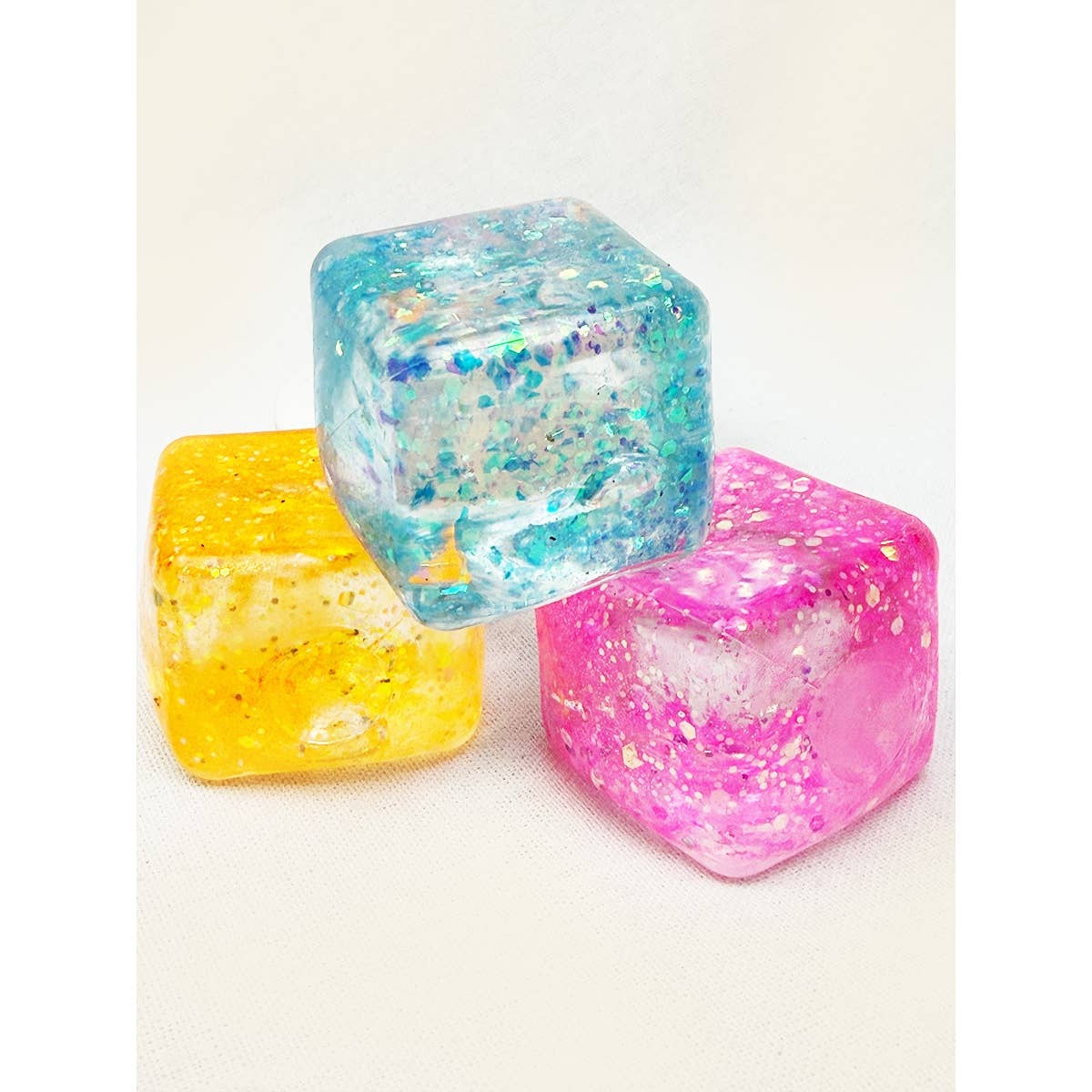 Viral Glitter Ice Cube Squishy Toy from Anderson Parker