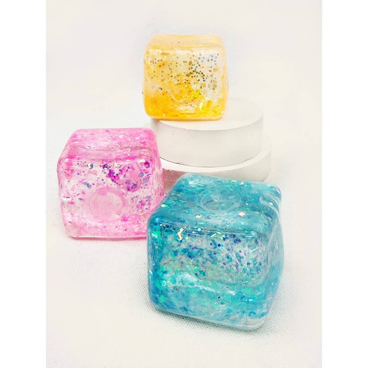 Viral Glitter Ice Cube Squishy Toy from Anderson Parker
