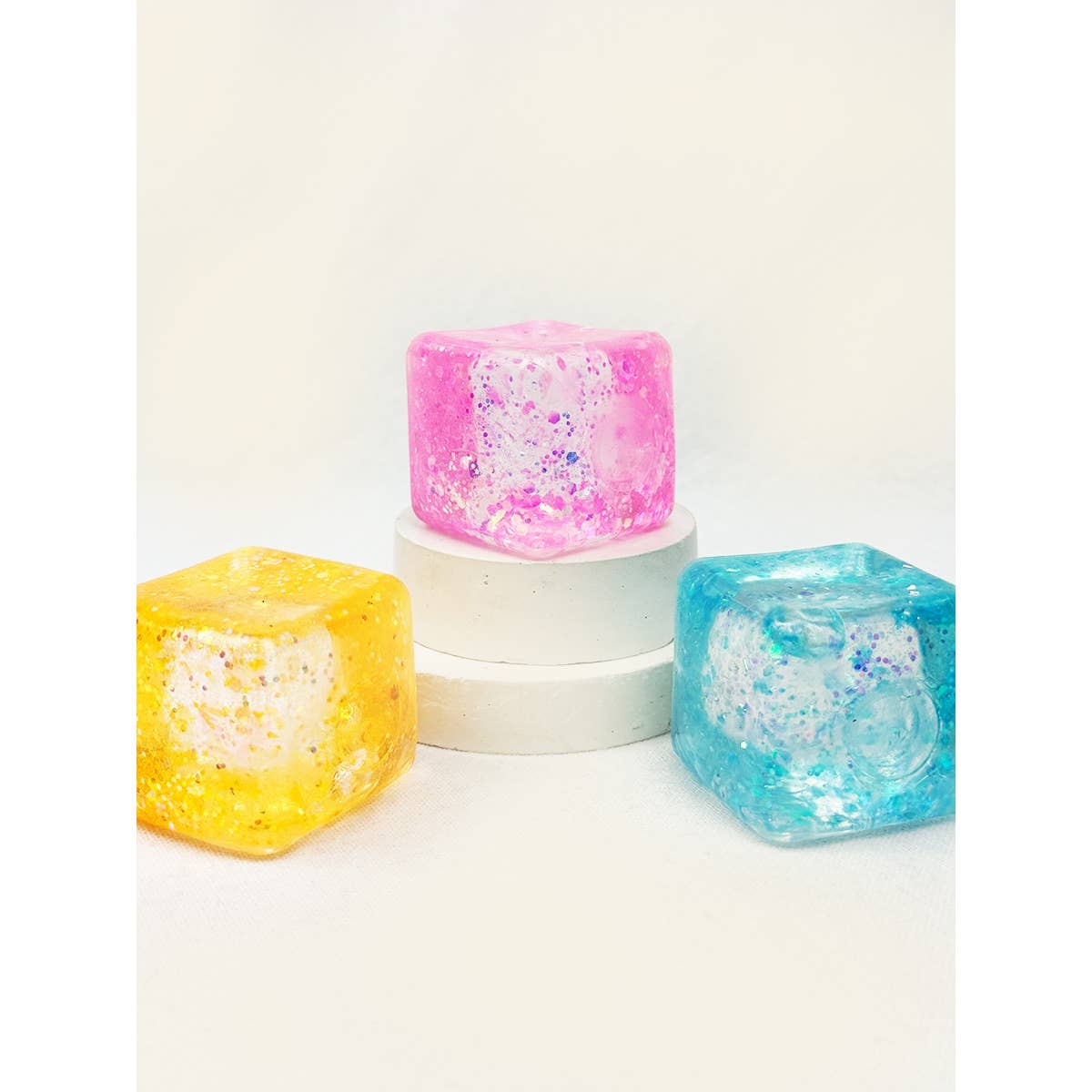 Viral Glitter Ice Cube Squishy Toy from Anderson Parker