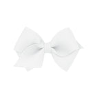 WHITE - Wee Classic Grosgrain Girls Hair Bow from Anderson Parker