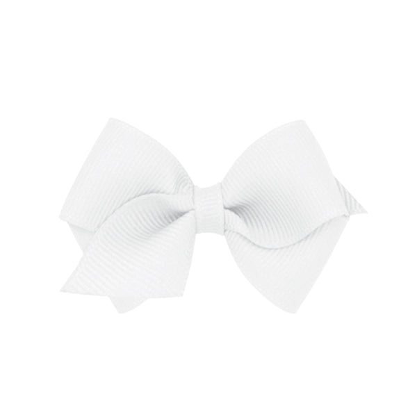 WHITE - Wee Classic Grosgrain Girls Hair Bow from Anderson Parker