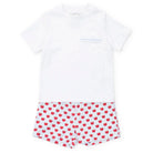 Walker Boys' Short Set - Schoolhouse Apples Blue from Anderson Parker