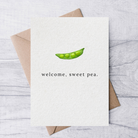 Welcome, sweet pea new baby greeting card from Anderson Parker