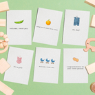Welcome, sweet pea new baby greeting card from Anderson Parker