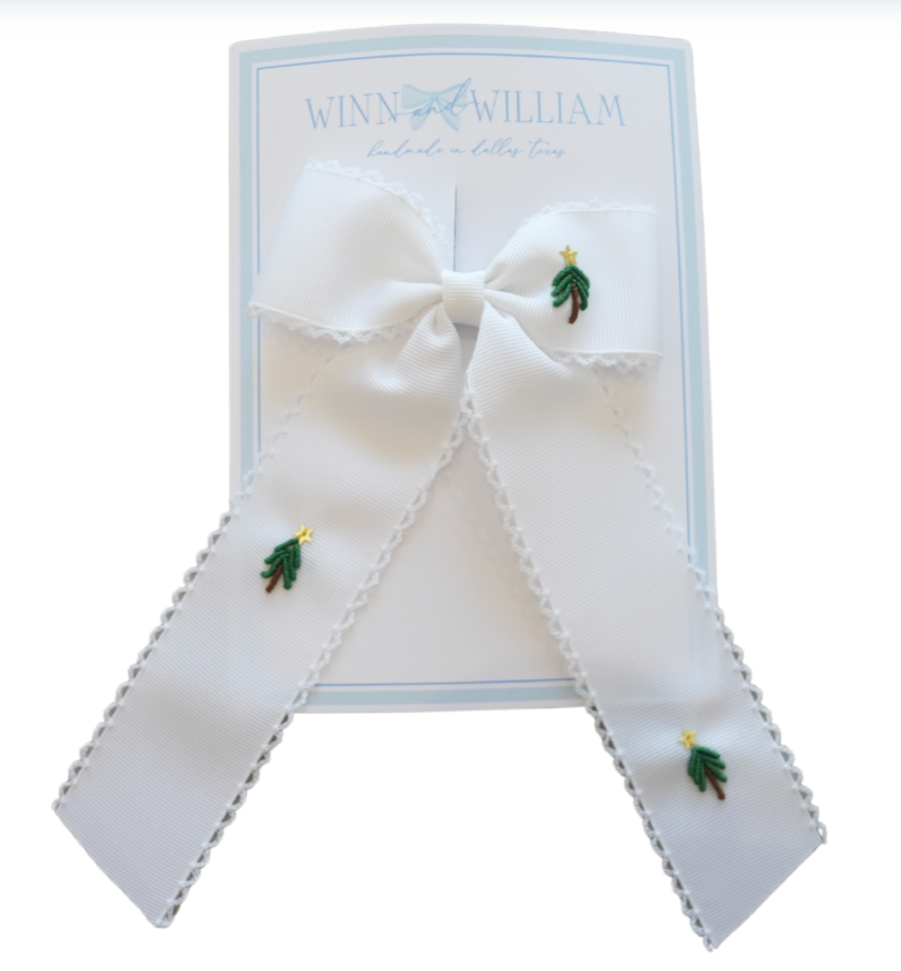 White Moonstitch Bullion Tree Fishtail Bow from Anderson Parker