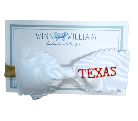 White Scalloped LOTTIE w/Nylon "TEXAS" from Anderson Parker