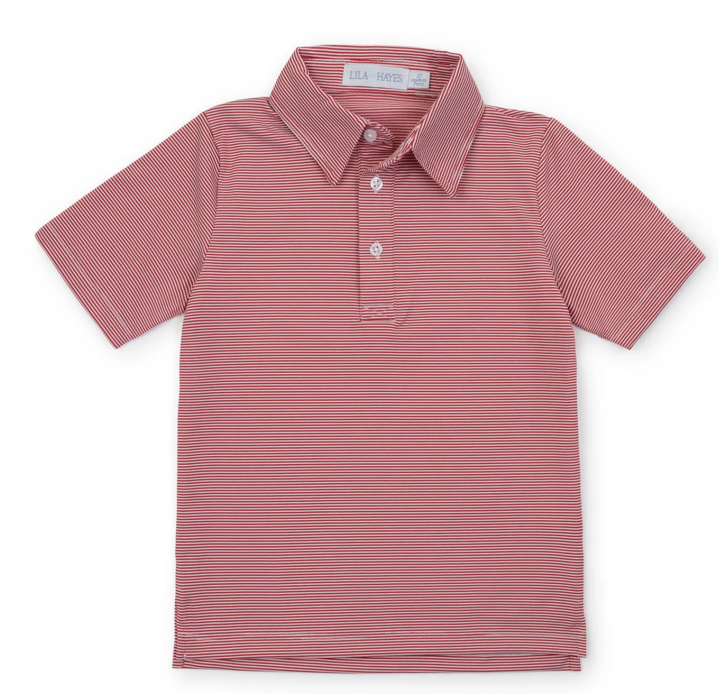 Will Performance Polo - Red Stripes from Anderson Parker