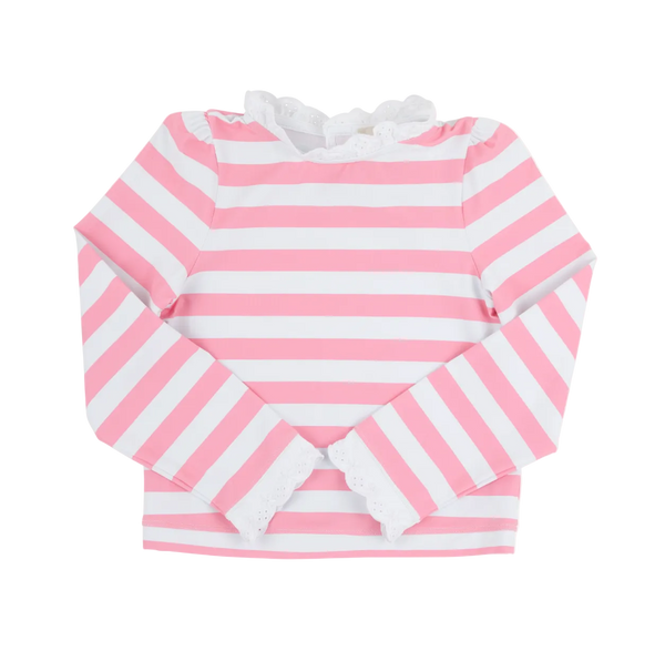 Winnie's Wave Spotter Swim - Caicos Cabana Stripe (Hamptons Hot Pink)/Worth Ave White from Anderson Parker