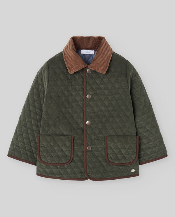 Woven Boy Coat - Forest Green from Anderson Parker