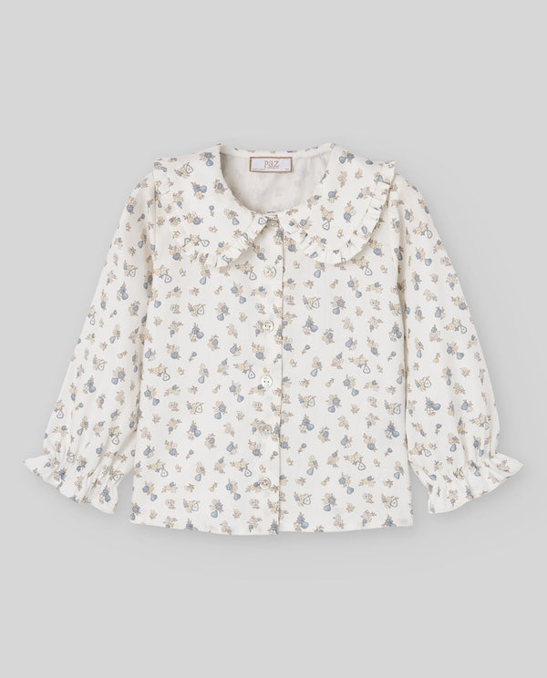 Woven Girl Blouse - Sapphire Blue from Anderson Parker