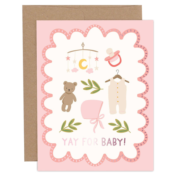 Yay For Baby Congratulations Greeting Card - Pink from Anderson Parker