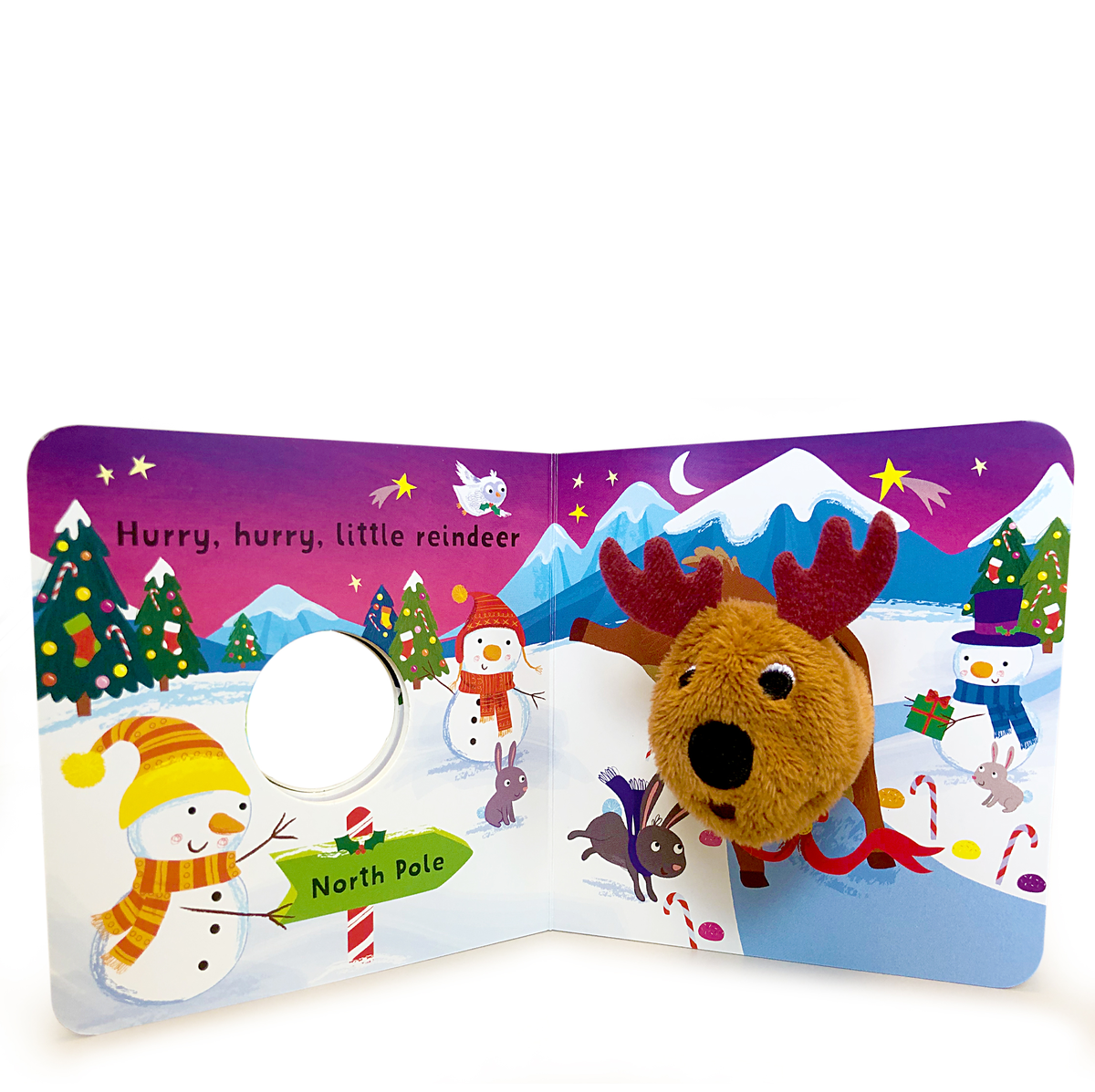 Jingle, Jingle, Little Reindeer Finger Puppet Board Book from Anderson Parker