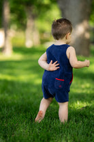 boys harrison romper - blue from Anderson Parker