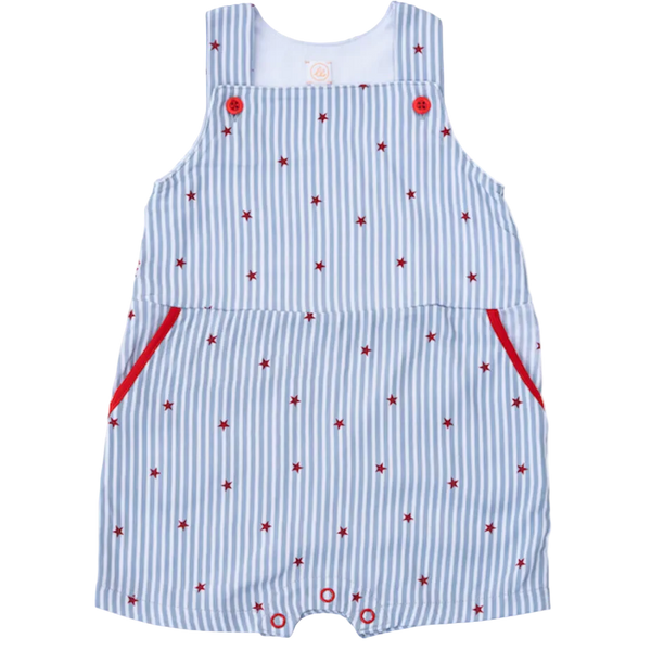 boys harrison romper - stars & stripes