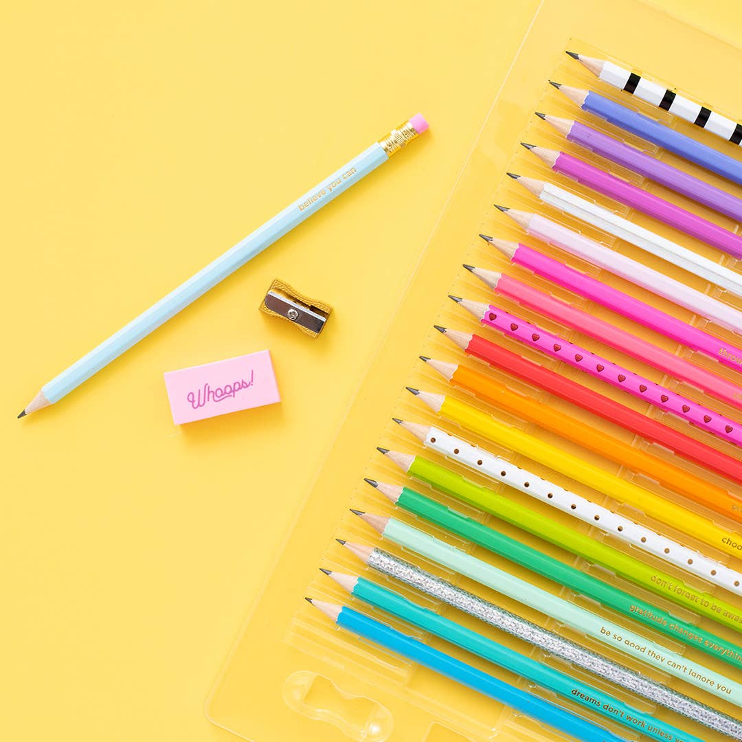 Pencil Set - Motivational - Asst Colors - 22 Pcs from Anderson Parker