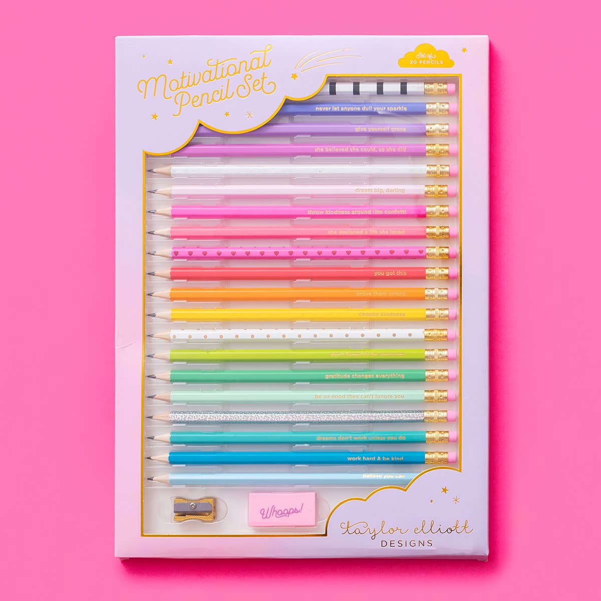 Pencil Set - Motivational - Asst Colors - 22 Pcs from Anderson Parker