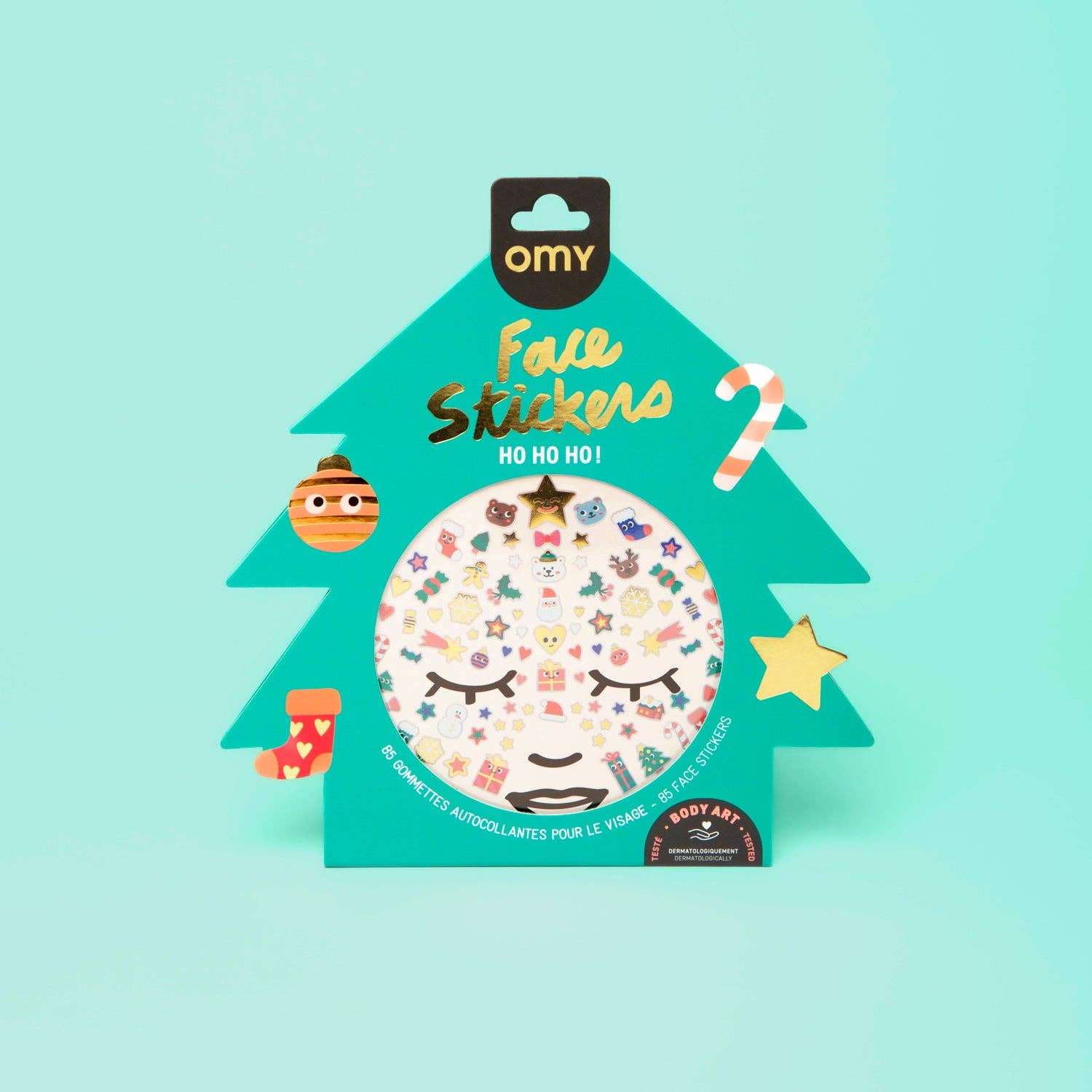Hohoho! Face stickers from Anderson Parker