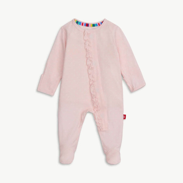 Magnetic Footie - Pin Dot Pink