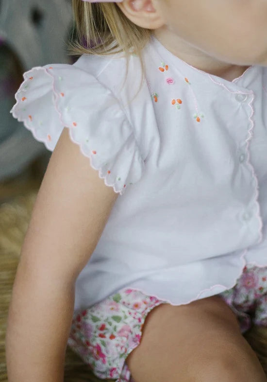 Tea Blouse Orange & Pink - Anderson Parker