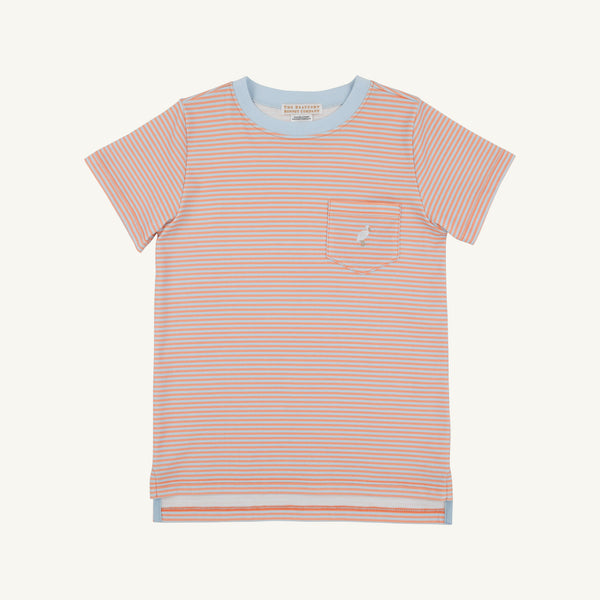 Carter Crewneck - Seashore Sherbet and Buckhead Blue Stripe/Multicolor